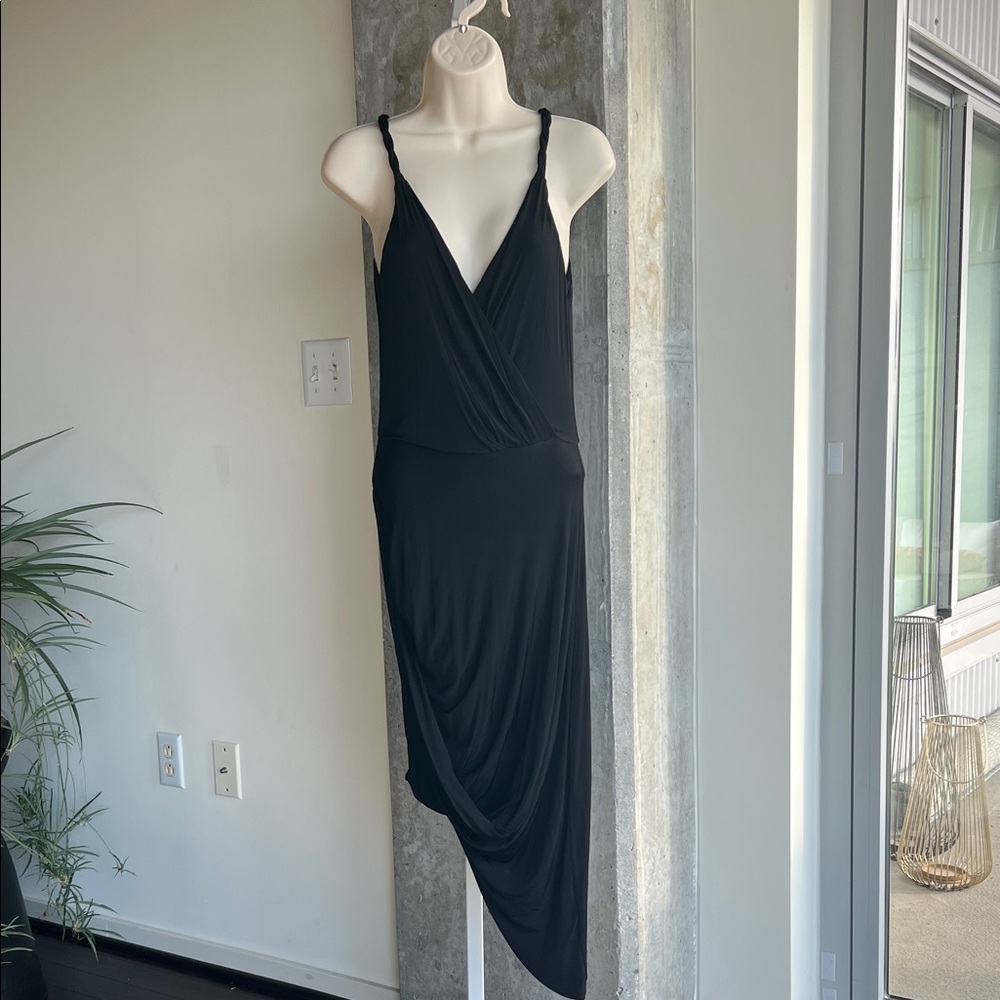 bebe Black Asymmetrical Women's Dress